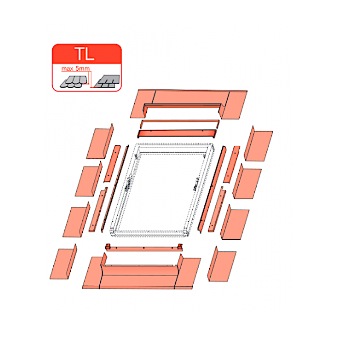 Slate Flashing TL 78 x 118cm for Optilight