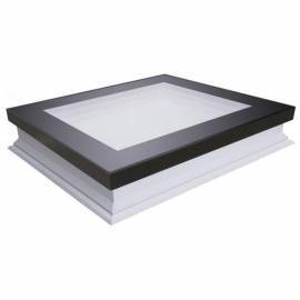 Fakro DXF 90cm x 120cm Fixed Flat Roof Window & Kerb Triple Glazed