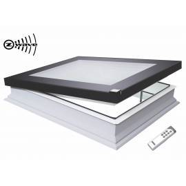 Fakro DEF 80cm x 80cm Electric Flat Roof Window & Kerb Triple Glazed