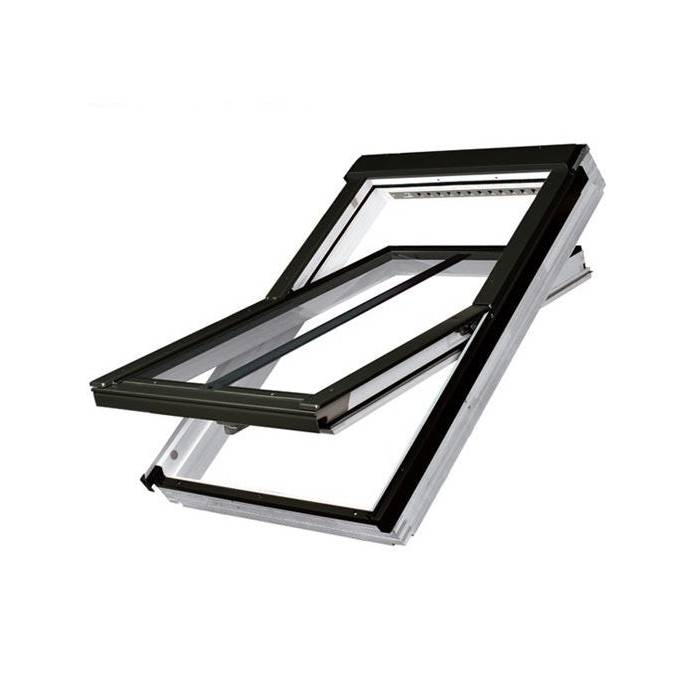 Fakro FTU-V/C P2 94cm x 118cm White Polyurethane Centre Pivot Conservation Roof Window