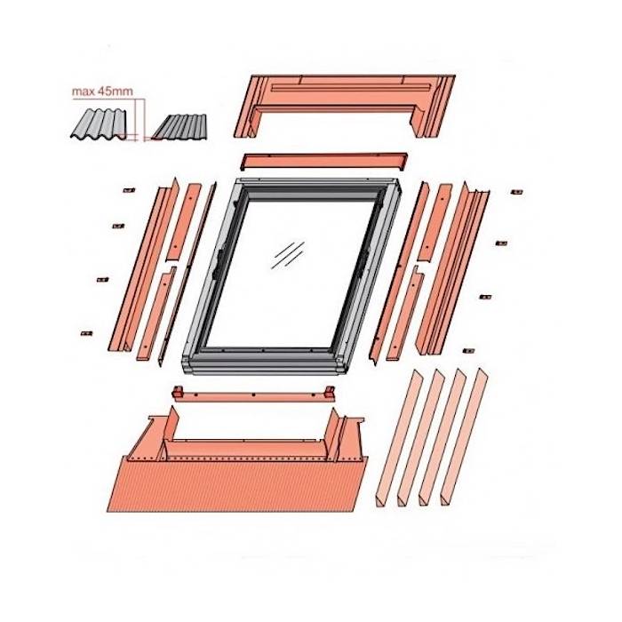TILE Flashing TZ 94 X 118cm for Optilight