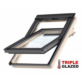 VELUX Triple Glazed 114 x 118cm Pine Centre Pivot Roof Window SK06 GLL 1061