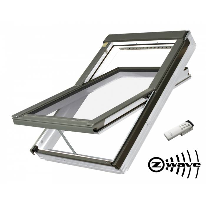 FAKRO FTW-V P2 01 White Paint Laminated 55 x 78cm Centre Pivot Roof Window