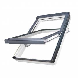 FAKRO FTW-V P2 01 White Paint Laminated 55 x 78cm Centre Pivot Roof Window